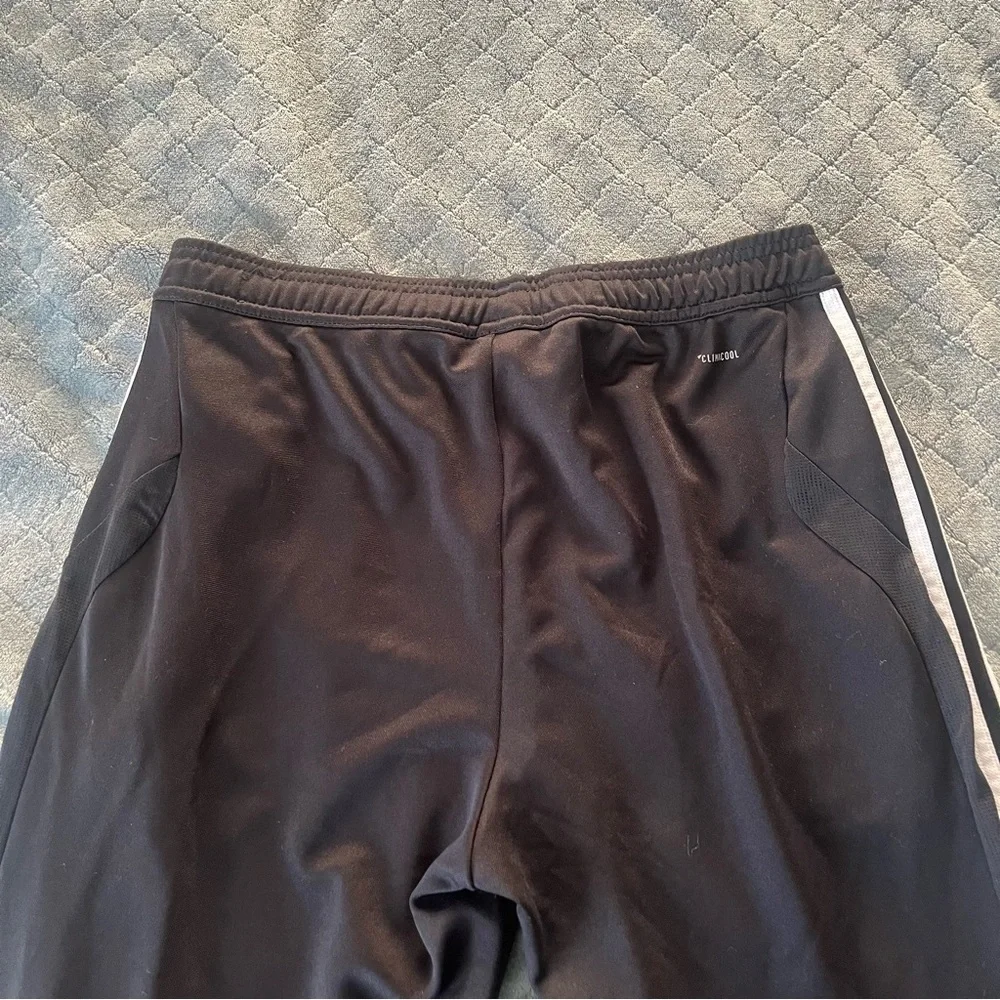 Adidas Mens Tiro Climacool Training‎ Pants Black White Striped Joggers Medium